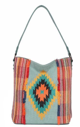 MW1069G-918 TQ Montana West Aztec Tapestry Bohemian Shoulder Concealed Carry Bag