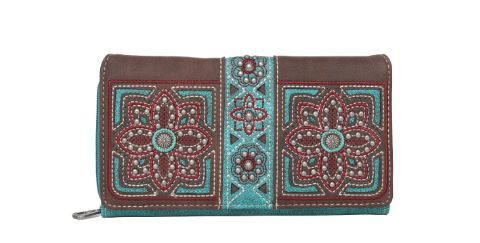 MW1072-W010 TQ Montana West Floral Embroidered Collection Wallet