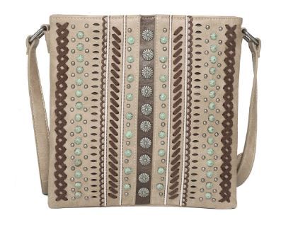 MW1091G-9360 KH Montana West Whipstitch Concealed Carry Crossbody Bag