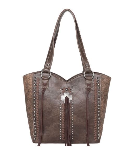 MW1098G-8096 CF Montana West Concho Collection Concealed Carry Cowboy Boot Tote