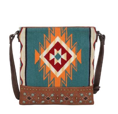 MW1097G-9360 BR Montana West Aztec Tapestry Concealed Carry Crossbody Bag