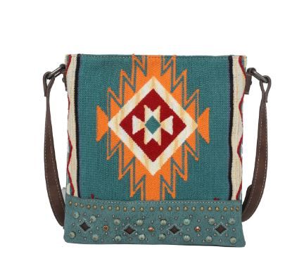 MW1097G-9360 TQ Montana West Aztec Tapestry Concealed Carry Crossbody Bag