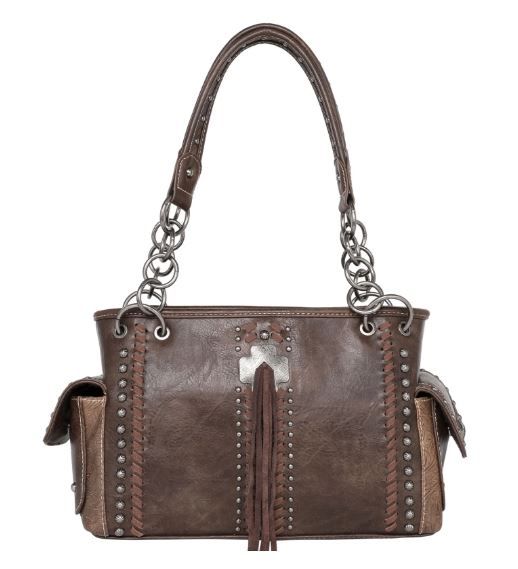 MW1098G-8085 CF Montana West Concho Collection Concealed Carry Satchel