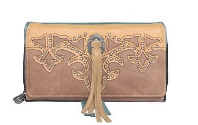 MW1100-W010 BR Montana West Boot Scroll Collection Wallet