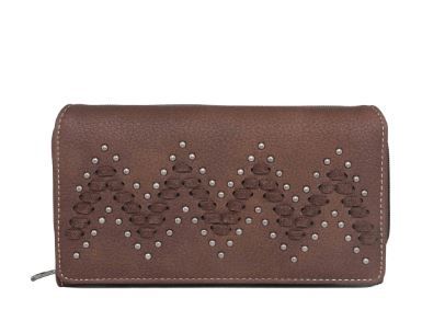 MW1101-W010 CF Montana West Tribal Whipstitch Collection Wallet