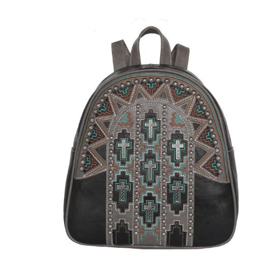 MW1103G-9110 BK  Montana West Spiritual Collection Backpack