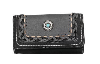 MW1107-W010 BK Montana West Concho Collection Wallet