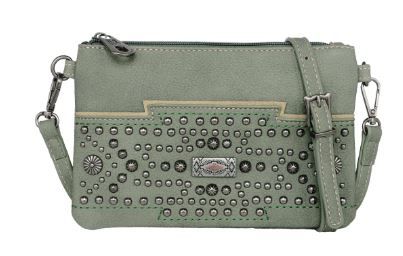 MW1113-181GN Montana West Concho Collection Clutch/Crossbody