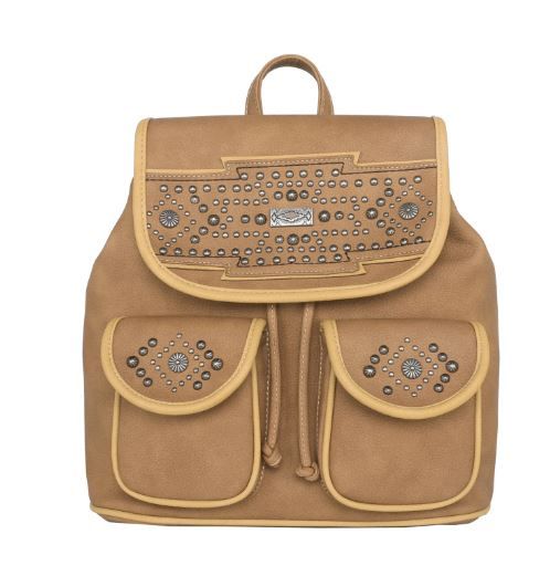 MW1113-9110 BR Montana West Concho Collection Backpack