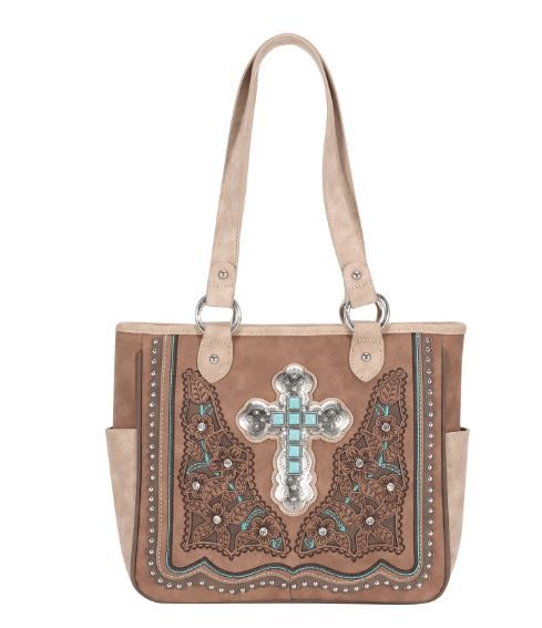 MW1120G-8317 BR Montana West Spiritual Collection Concealed Carry Tote