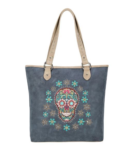 MW1121G-8317 NV Montana West Sugar Skull Collection Concealed Carry Tote