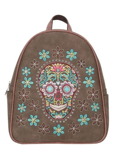 MW1121G-9110 CF Montana West Sugar Skull Collection Backpack