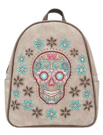 MW1121G-9110 TN Montana West Sugar Skull Collection Backpack