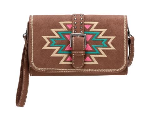 MW1123-063 BR Montana West Aztec Collection Wallet/Crossbody