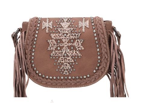 MW1128-8360BR  Montana West Aztec Collection Crossbody