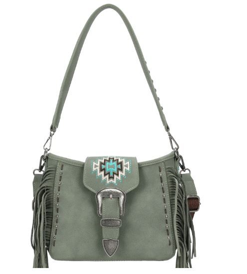 MW1125G-921 GN Montana West Aztec Collection Hobo/Crossbody