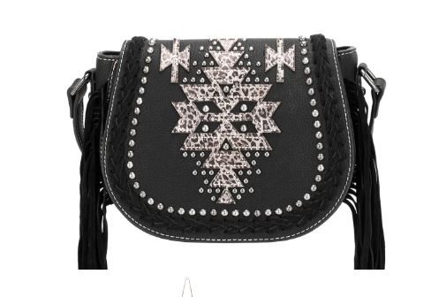 MW1128-8360 BK  Montana West Aztec Collection Crossbody