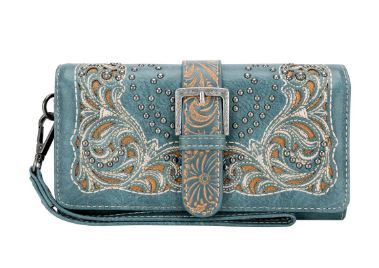 MW1143G-W018 TQ Montana West Cut-Out/Buckle Collection Wallet