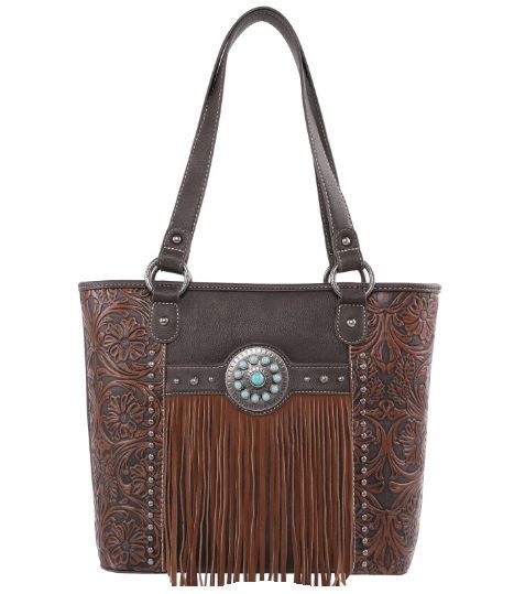 MW1146G-8317 CF  Montana West Fringe Collection Concealed Carry Tote