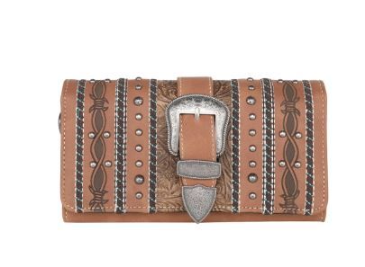 MW1148-W018 BR Montana West Buckle Collection Wallet