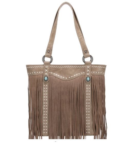 MW1149G-8113 KH  Montana West Fringe Collection Concealed Carry Tote