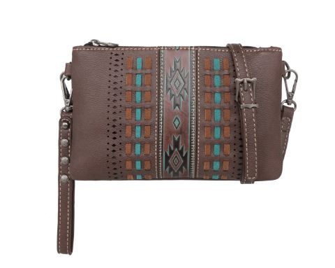 MW1153-181 CF  Montana West Aztec Embossed Collection Clutch/Crossbody