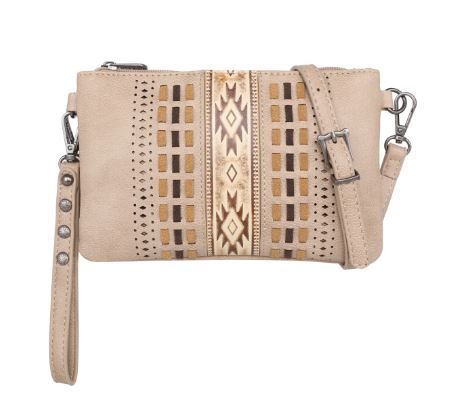 MW1153-181 TN  Montana West Aztec Embossed Collection Clutch/Crossbody