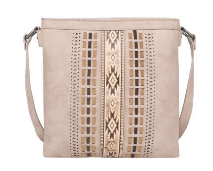 MW1153G-9360 TN  Montana West Aztec Embossed Collection Crossbody Bag