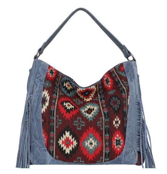 MW1174G-917 NV Montana West Aztec Tapestry Concealed Carry Hobo