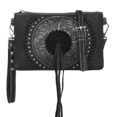 MW1176-181 BK  Wrangler Tooled Collection Clutch/Crossbody