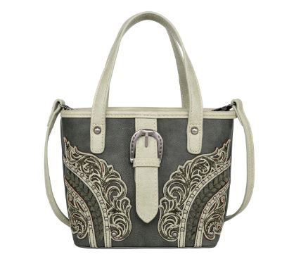 MW1177-923 GN  Montana West Cut-Out/Buckle Collection Small Tote/Crossbody