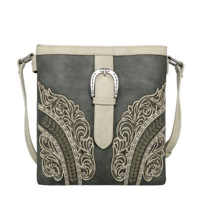 MW1177G-9360 GN  Montana West Cut-Out/Buckle Collection Concealed Carry Crossbody