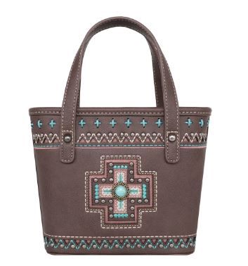 MW1199-923 CF  Montana West Concho Collection Small Tote/Crossbody