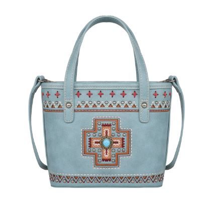 MW1199-923 TQ  Montana West Concho Collection Small Tote/Crossbody