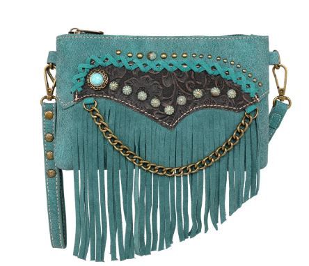 MW1201-181 TQ Montana West Tooled Collection Crossbody/Wristlet