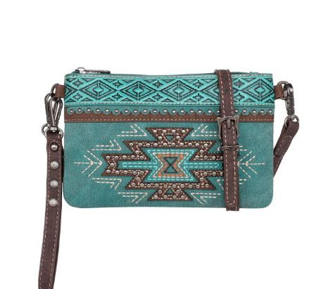 MW1207-181 TQ Montana West Aztec Collection Clutch/Crossbody