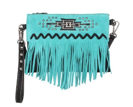 MW1214-181 BK  Montana West Aztec Collection Crossbody/Wristlet