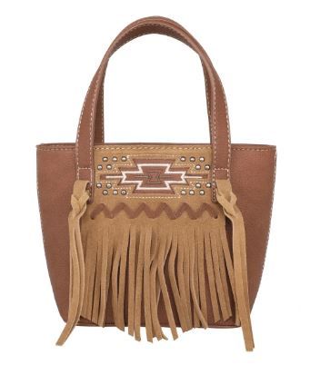 MW1214-923 BR  Montana West Aztec Collection Small Tote/Crossbody