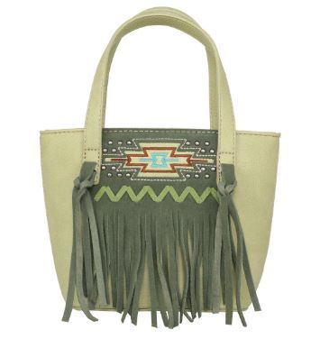 MW1214-923 GN  Montana West Aztec Collection Small Tote/Crossbody