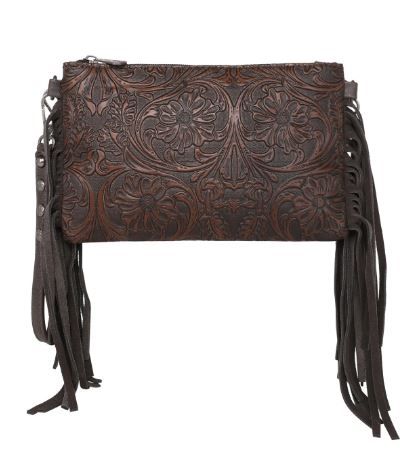 MW1217-181 CF Montana West Tooled Collection Clutch/Crossbody