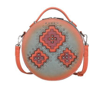 MW1220-118 TQ Montana West Cut-out Aztec Collection Circle Bag/Crossbody