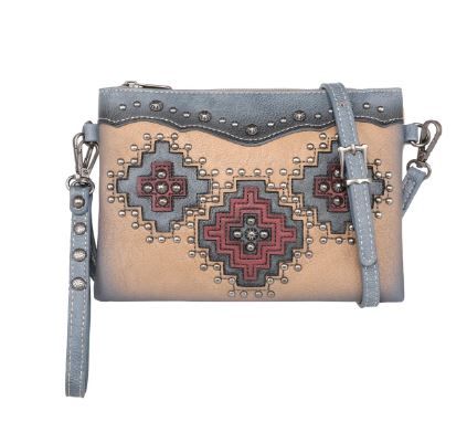 MW1220-181 TN Montana West Cut-out Aztec Collection Crossbody/Wristlet