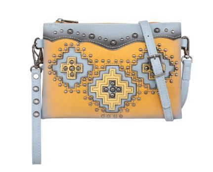 MW1220-181 YL Montana West Cut-out Aztec Collection Crossbody/Wristlet