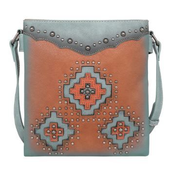 MW1220G-9360 BR Montana West Cut-out Aztec Collection Concealed Carry Crossbody