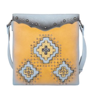 MW1220G-9360 YL Montana West Cut-out Aztec Collection Concealed Carry Crossbody