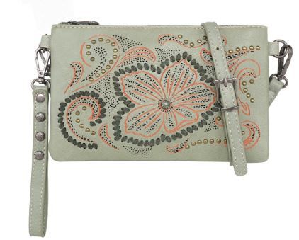 MW1222-181 GN Montana West Cut-out Collection Crossbody/Wristlet