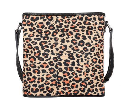 MW1227 LP-8360 Montana West Leopard Print Canvas Crossbody