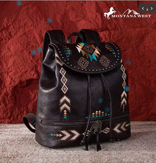 MW1245-9110 CF Montana West Embroidered Collection Backpack