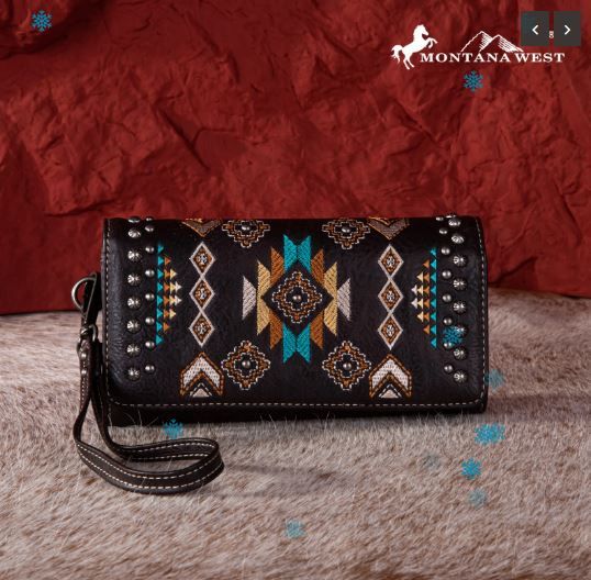 MW1245-W002 CF Montana West Embroidered Collection Wallet