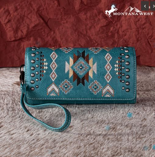 MW1245-W002 TQ Montana West Embroidered Collection Wallet